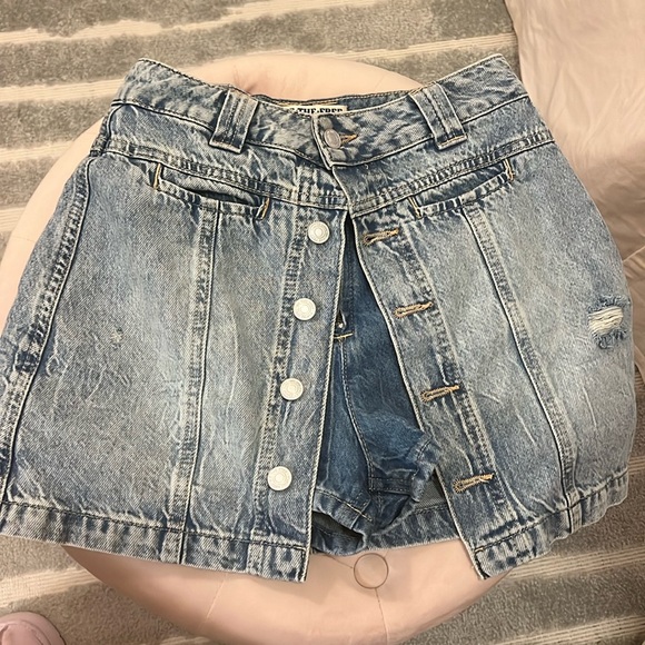 Free people Jean skort size 25 NWOT - Picture 1 of 4